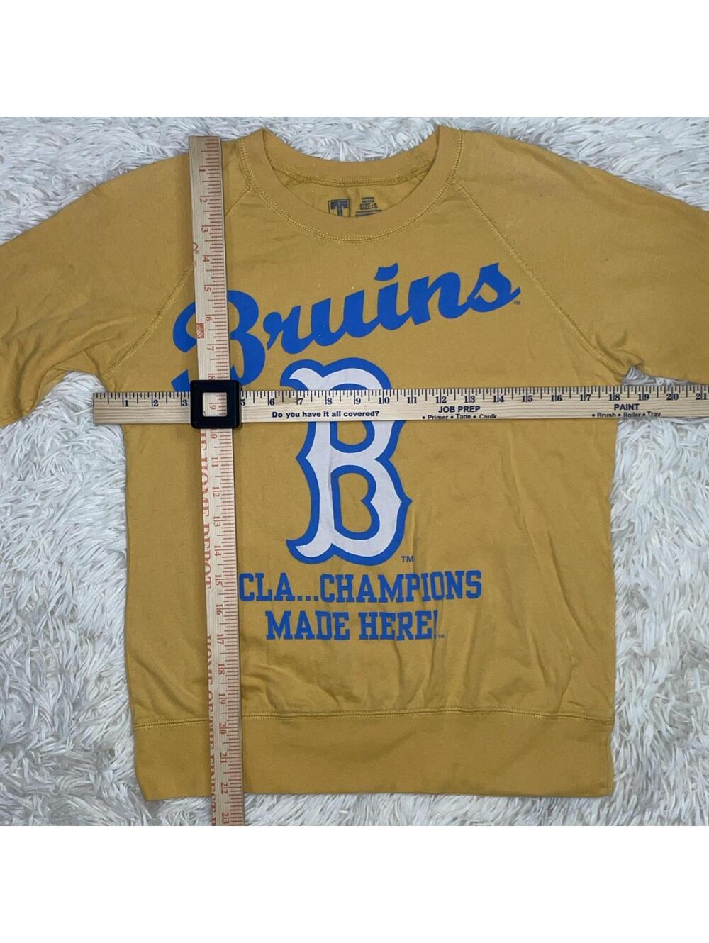 UCLA Bruins NCAA Champions Made Here Yellow Long Sleeve T-Shirt Women's Size S - Picture 3 of 11